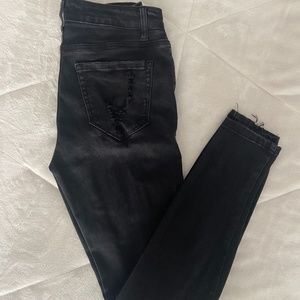 Black distressed fashion nova jeans